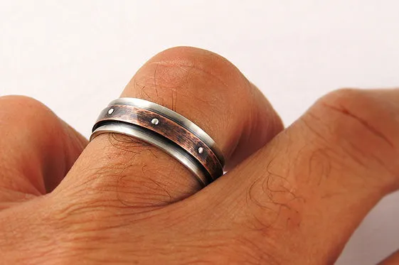 Unique engagement mens ring