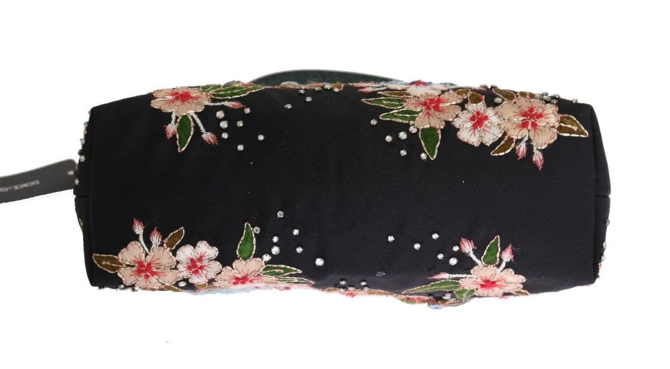 VANDA Silk Floral Crystal Snakeskin Bag