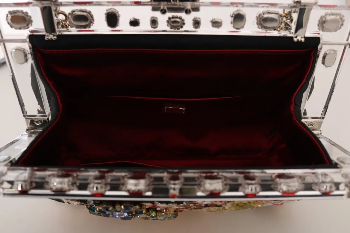 VANDA Silk Floral Crystal Snakeskin Bag