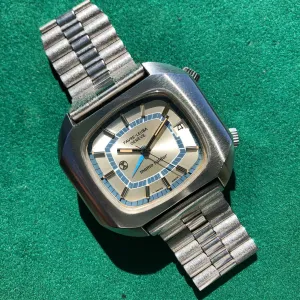 Vintage Favre Leuba Memo Raider Alarm 53153 Caliber 917 Automatic Wristwatch