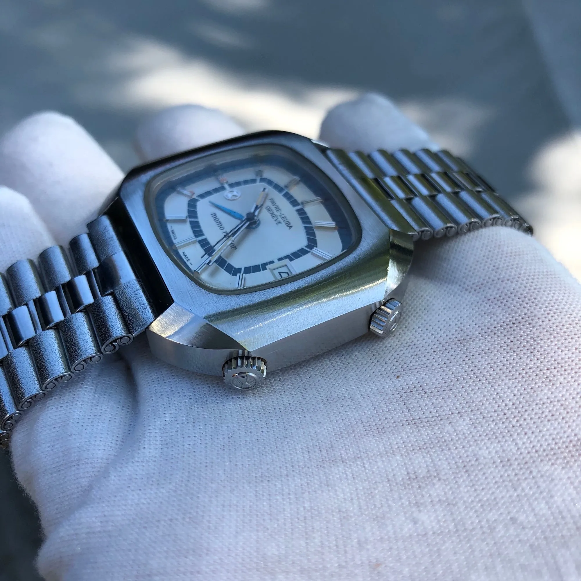 Vintage Favre Leuba Memo Raider Alarm 53153 Caliber 917 Automatic Wristwatch