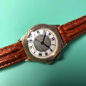 Vintage Longines Lindbergh Hour Angle 10K Gold Filled Cal. 10L Wristwatch LNOS