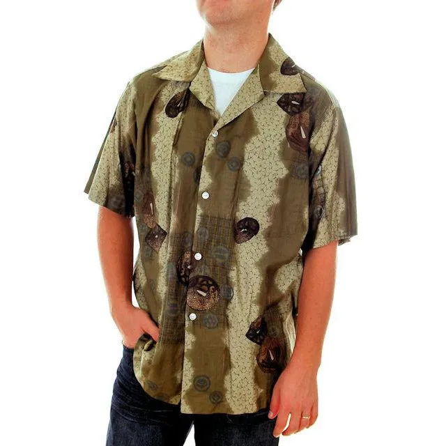 Vintage Mens Hawaiian Shirt Arnold Christensen Las Vegas 1960s L