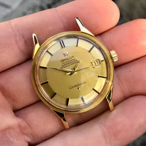 Vintage Omega Constellation Date 168.005 18K Yellow Gold Caliber 561 Automatic Wristwatch