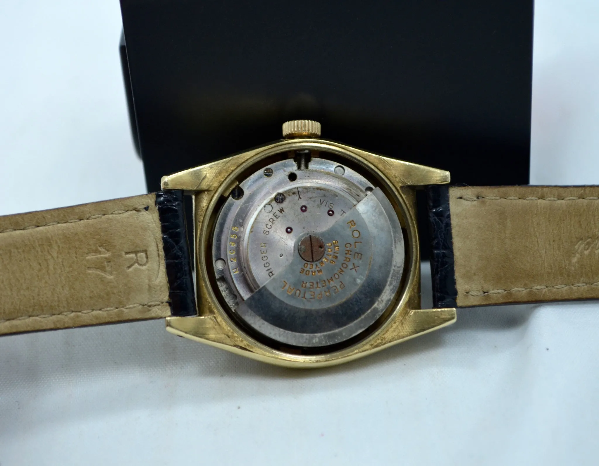 Vintage Rolex Bubbleback 6011 14K Solid Yellow Gold Steel Automatic Watch
