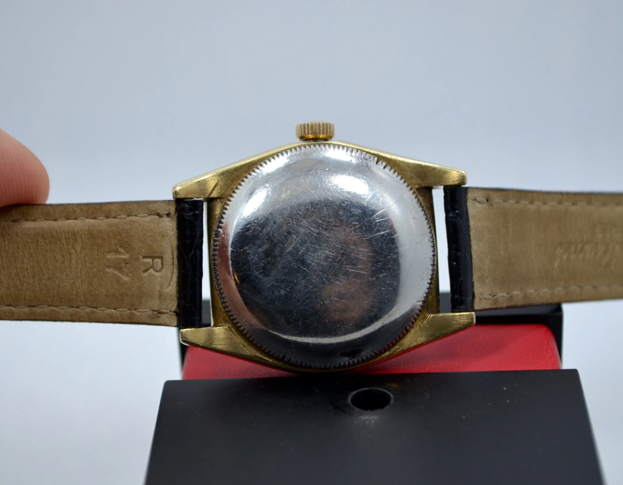 Vintage Rolex Bubbleback 6011 14K Solid Yellow Gold Steel Automatic Watch