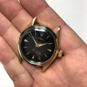 Vintage Rolex Oyster Perpetual 6334 Yellow Gold Shell Automatic Wristwatch Circa 1958