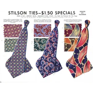 Vintage Stilson Necktie Tie Ad 1940S 8X11  A2