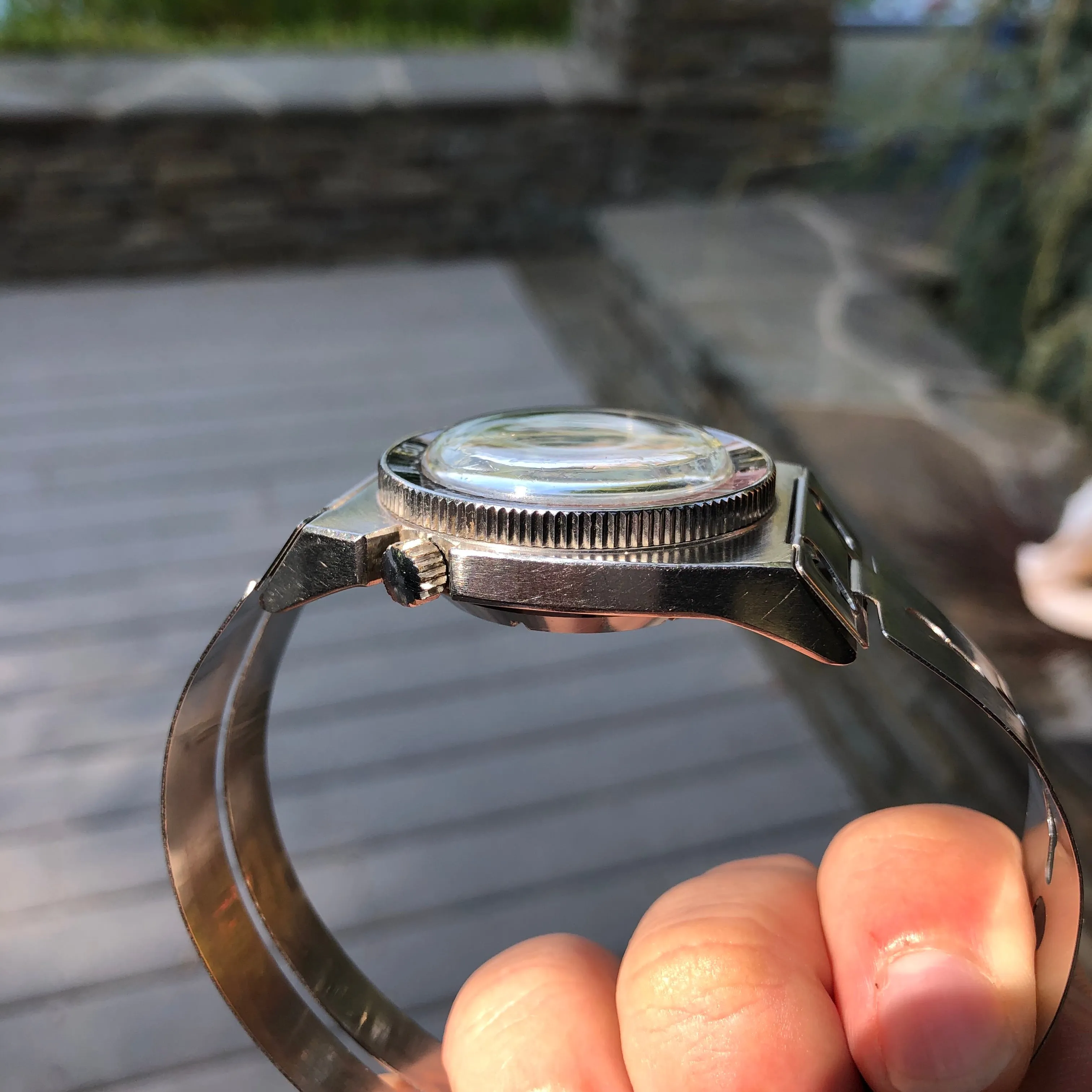 Vintage ZRC Spatiale 300M Stainless Steel Divers Automatic Day Date Wristwatch