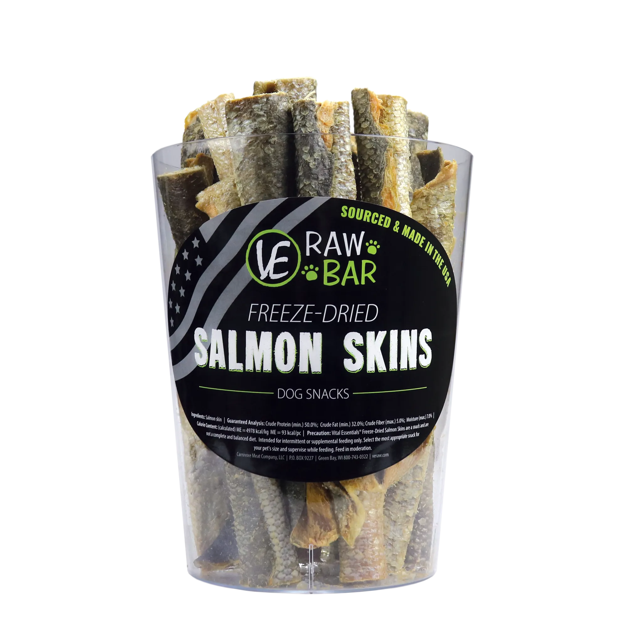 Vital Essentials Freeze-Dried Salmon Skins Dog Treats