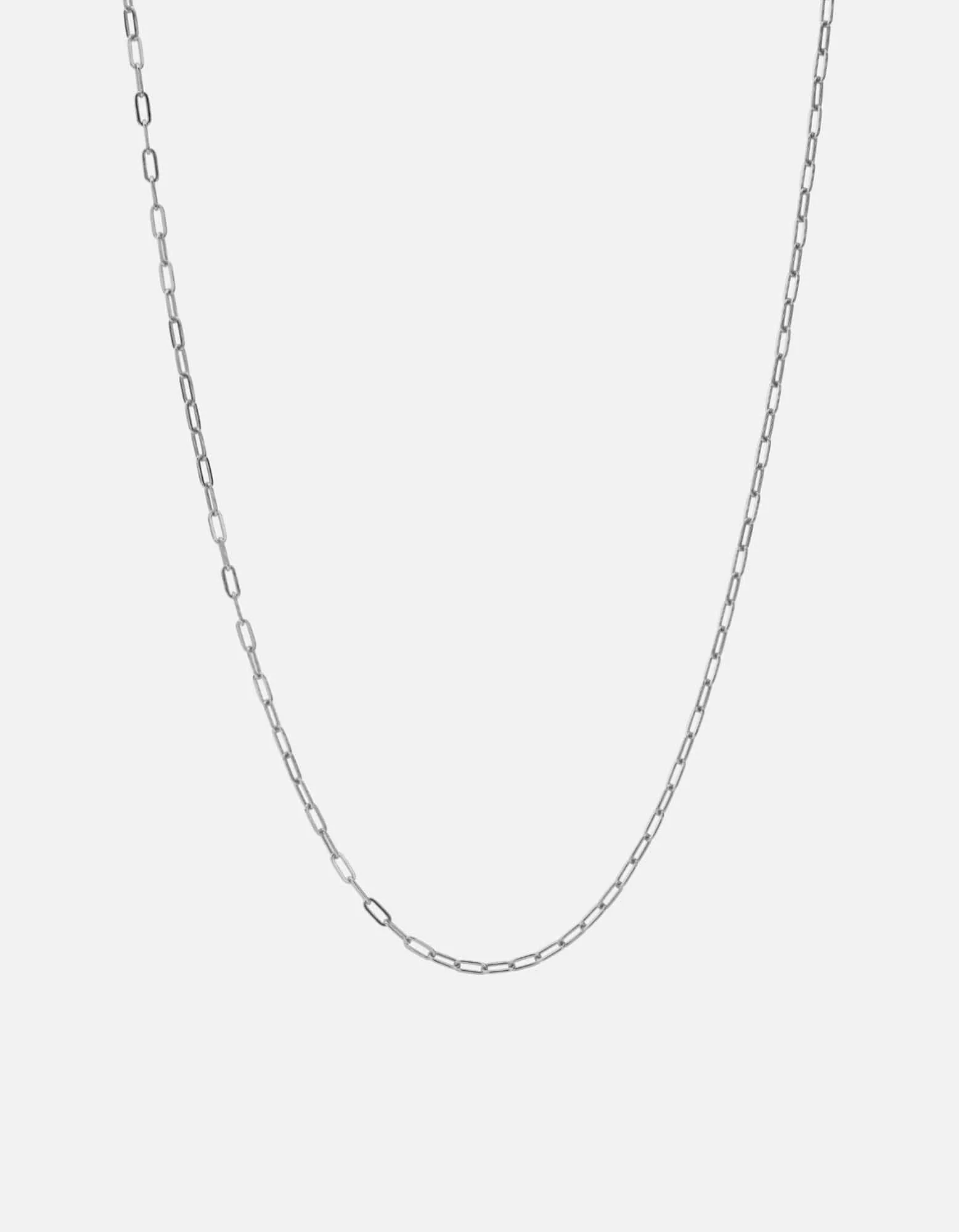 Volt Link Paper Clip Necklace, Sterling Silver