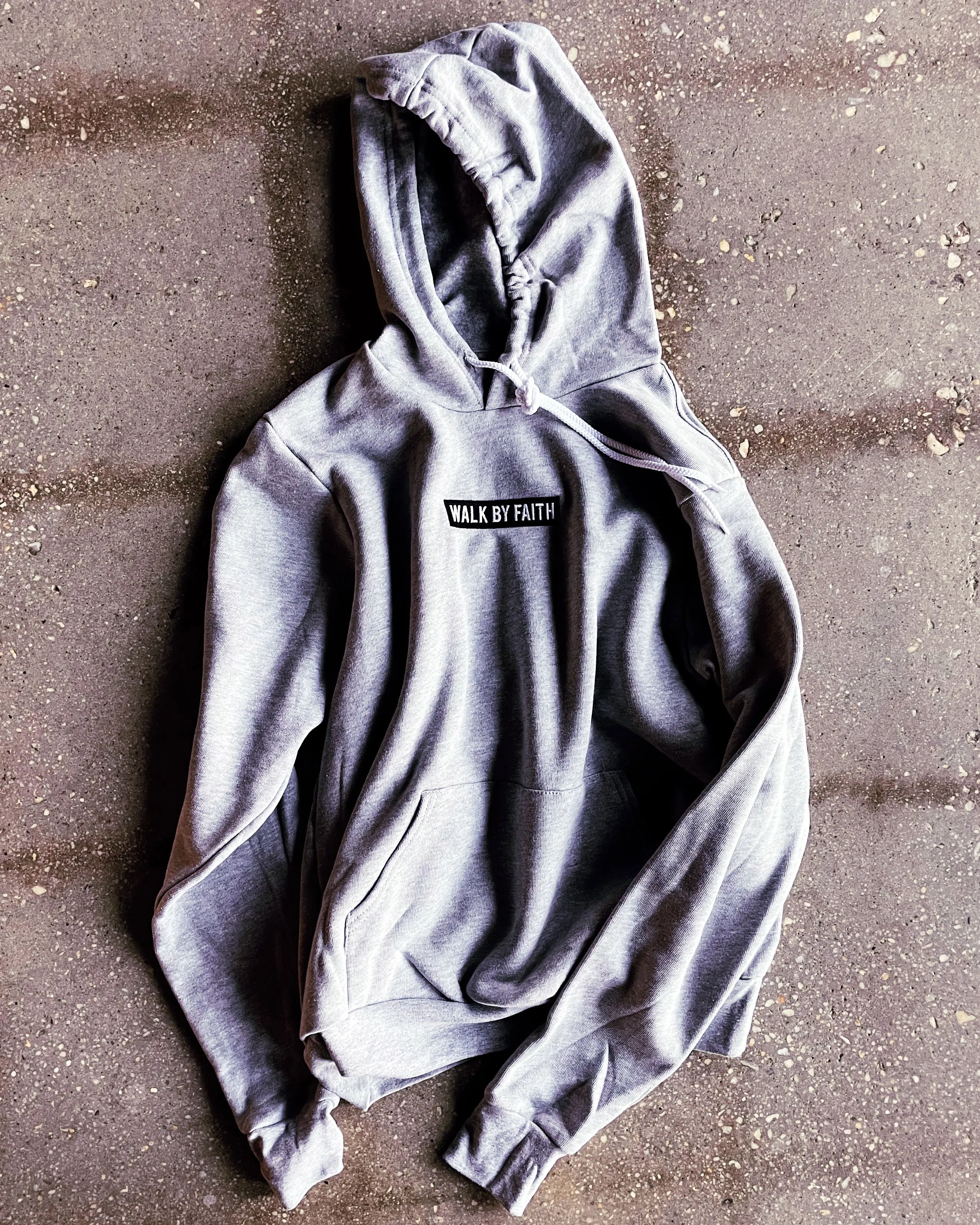 Walk By Faith Adult Embroidered Box Hoodie