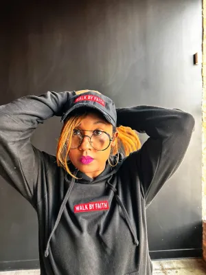 Walk By Faith Adult Embroidered Box Hoodie