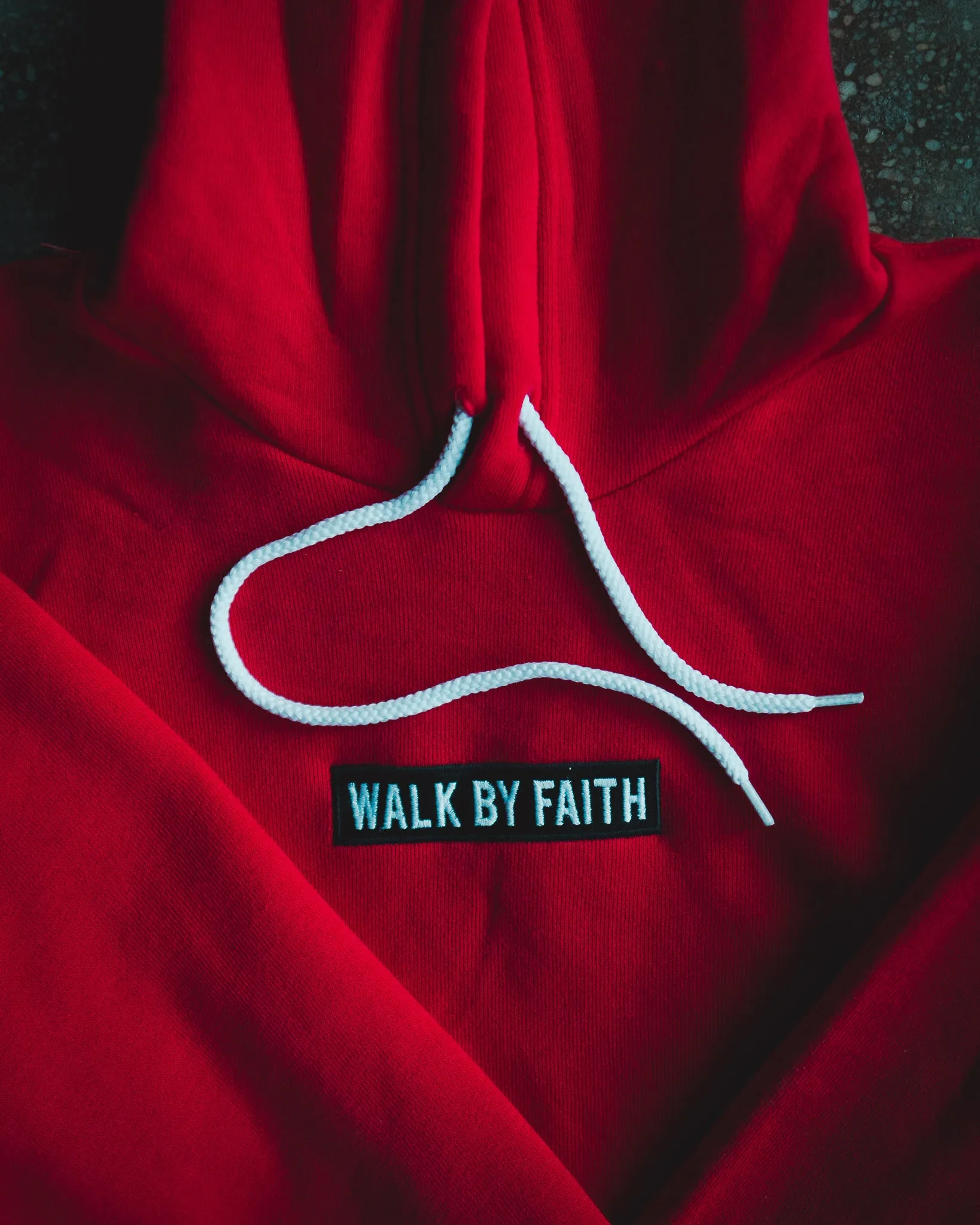 Walk By Faith Adult Embroidered Box Hoodie