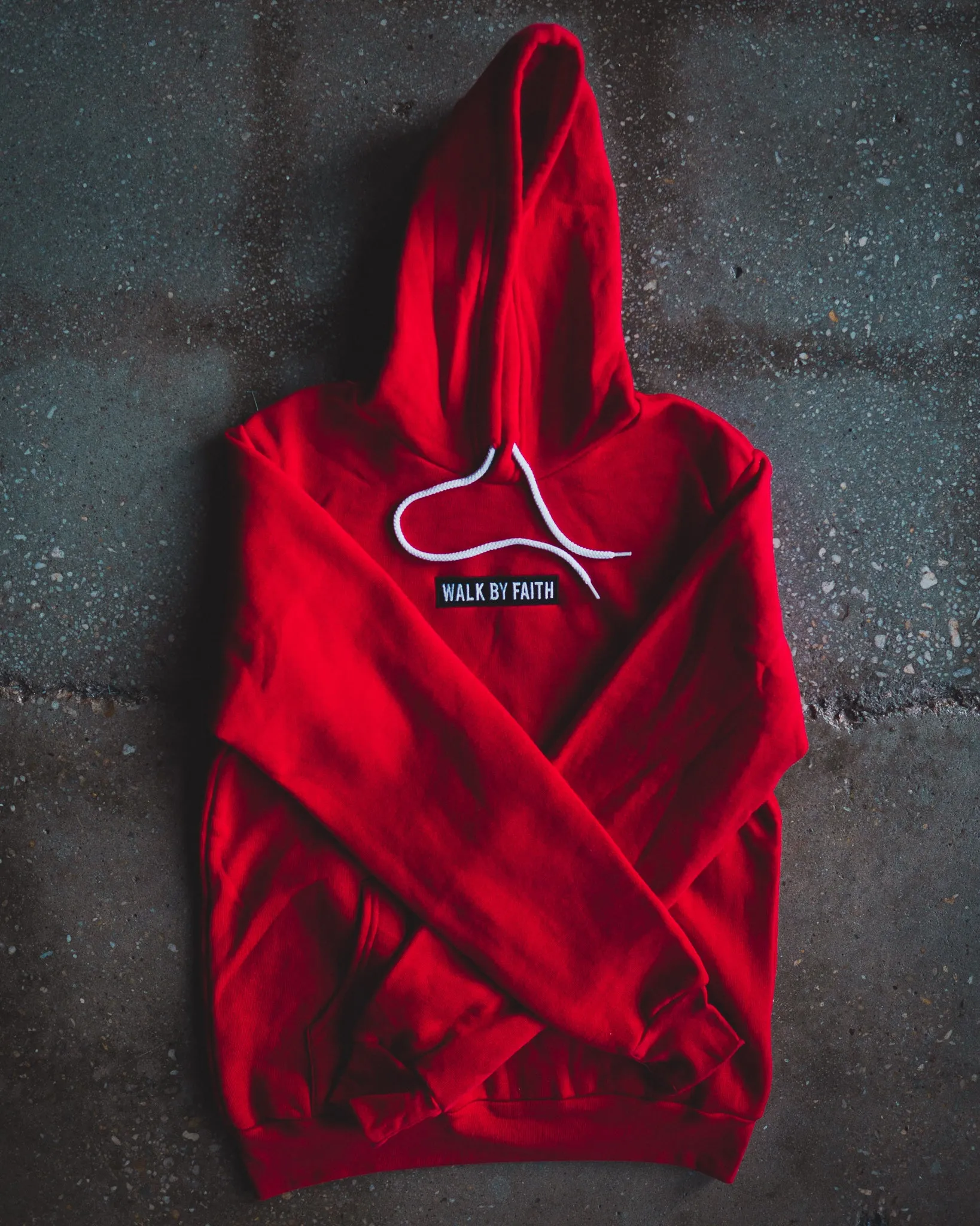 Walk By Faith Adult Embroidered Box Hoodie