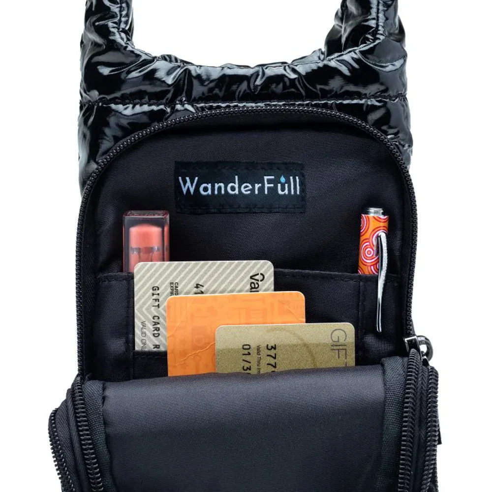WanderFull Hydrobag Black Glossy With Black Strap