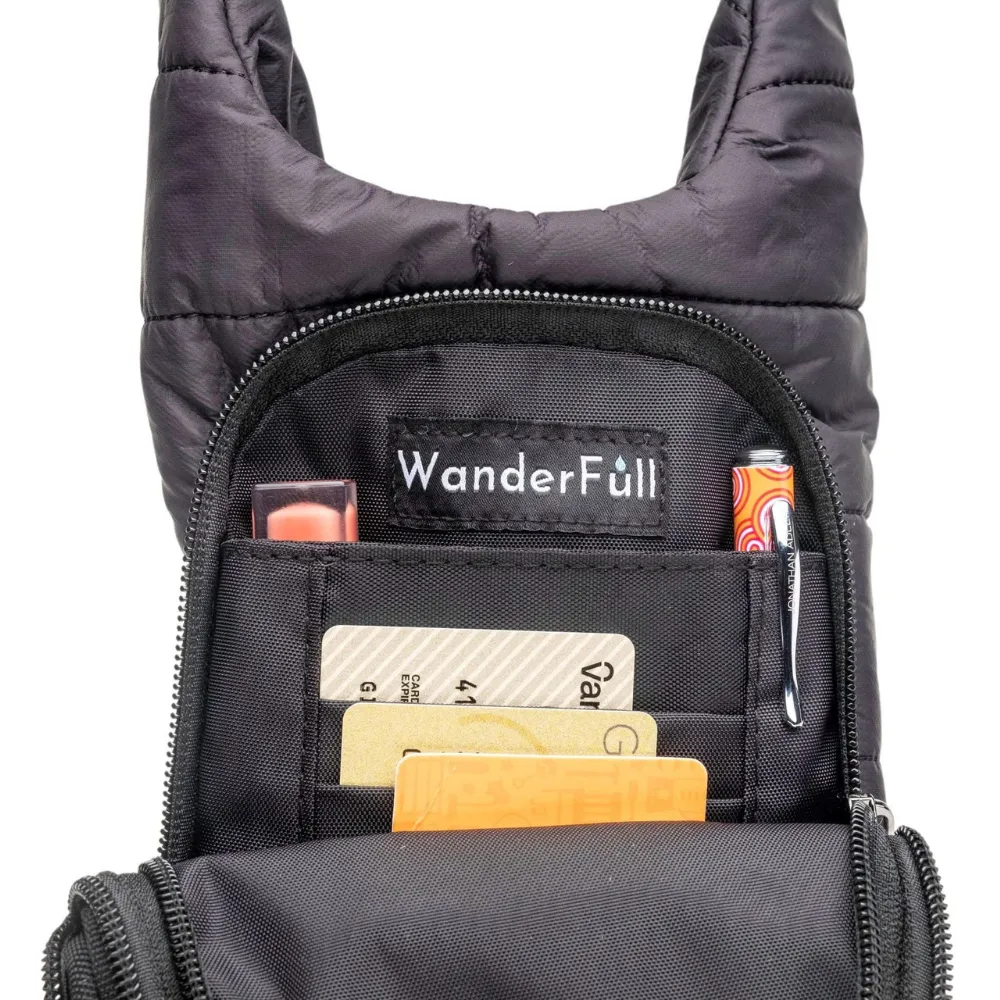 WanderFull Hydrobag Black Matte With Silver Strap