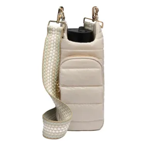 WanderFull Hydrobag Ivory Glossy With Seafoam Pattern Strap