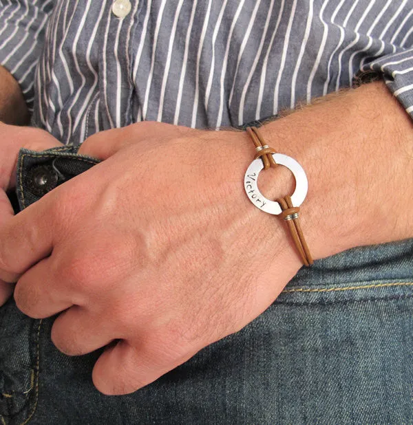 Washer Latitude Longitude Bracelet