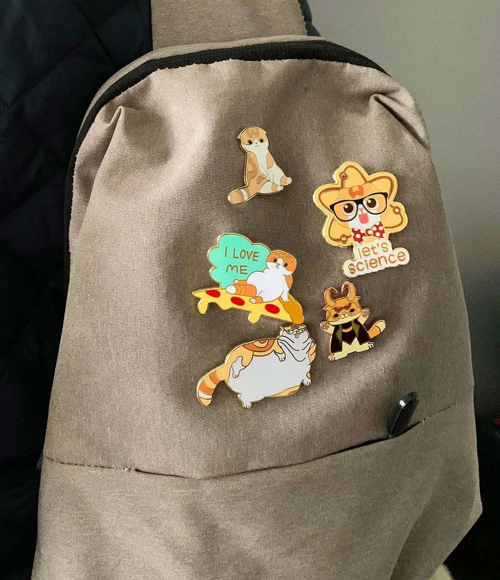 White Cat Enamel Pin