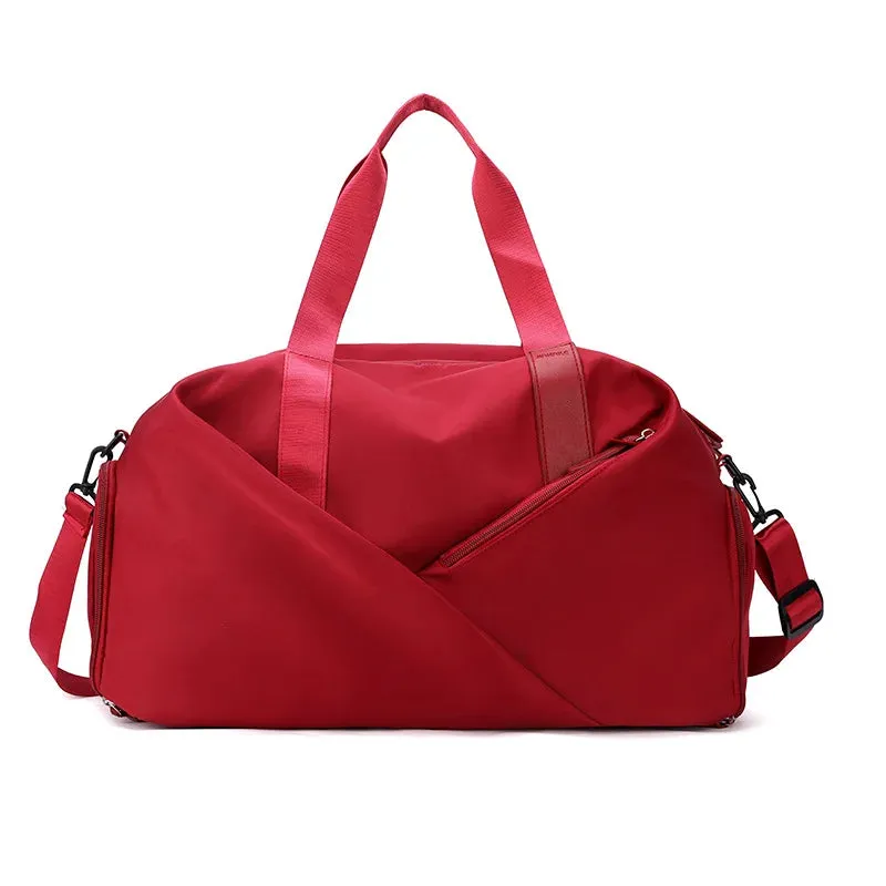 Women Gym Sports Bag Waterproof Swimming Yoga Mat Pink Weekend Travel Duffle Bags for Women Sport Fitness Shoulder Handbag