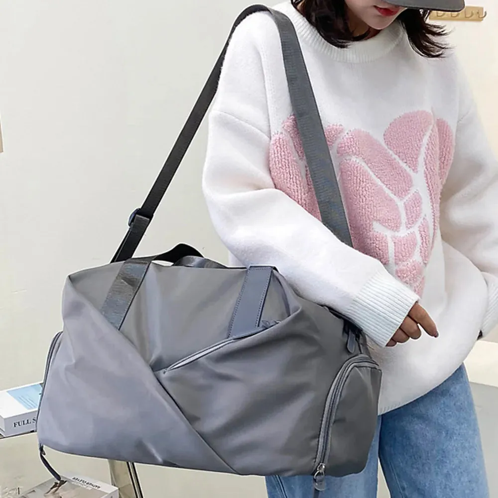Women Gym Sports Bag Waterproof Swimming Yoga Mat Pink Weekend Travel Duffle Bags for Women Sport Fitness Shoulder Handbag