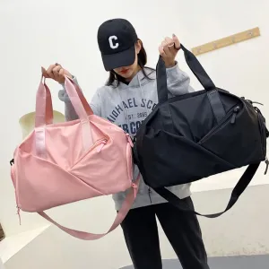 Women Gym Sports Bag Waterproof Swimming Yoga Mat Pink Weekend Travel Duffle Bags for Women Sport Fitness Shoulder Handbag